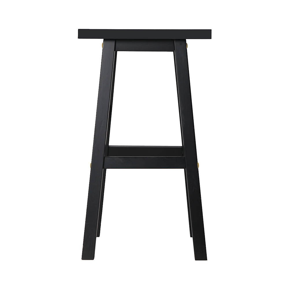 McCrae Wooden Bar Stool, Black 2pcs