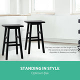 Artiss Baden black bar stool seat close-up — Allure Home Collections