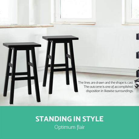 Artiss Baden black bar stool seat close-up — Allure Home Collections