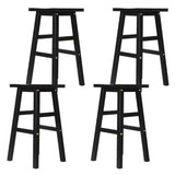 Set of 4 Artiss black beech wood bar stools at kitchen island — Allure Home Collections