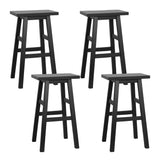 Artiss black beech wood bar stools set of 4 for kitchen counter — Allure Home Collections