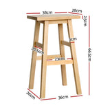 Artiss natural bar stool beech wood grain and seat detail — Allure Home Collections