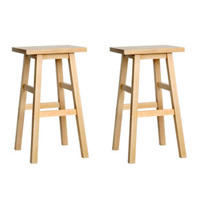 Parkdale natural beech wood bar stools pair at a kitchen counter