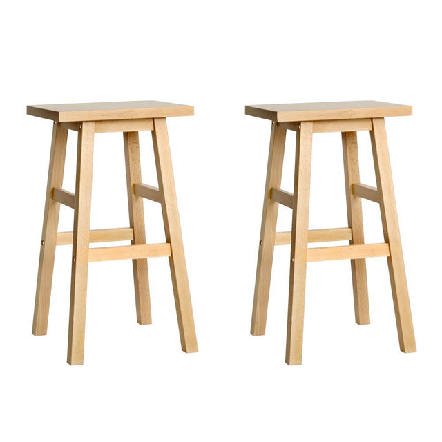 Artiss natural beech wood bar stools set of 2 for kitchen counter — Allure Home Collections