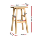 Two Artiss beech wood bar stools at kitchen counter — Allure Home Collections