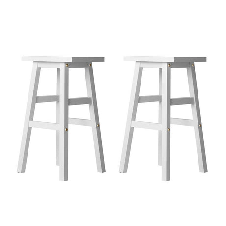 Artiss Baden white beech wood bar stools set of 2 — Allure Home Collections