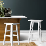Artiss Baden white bar stool seat close-up — Allure Home Collections