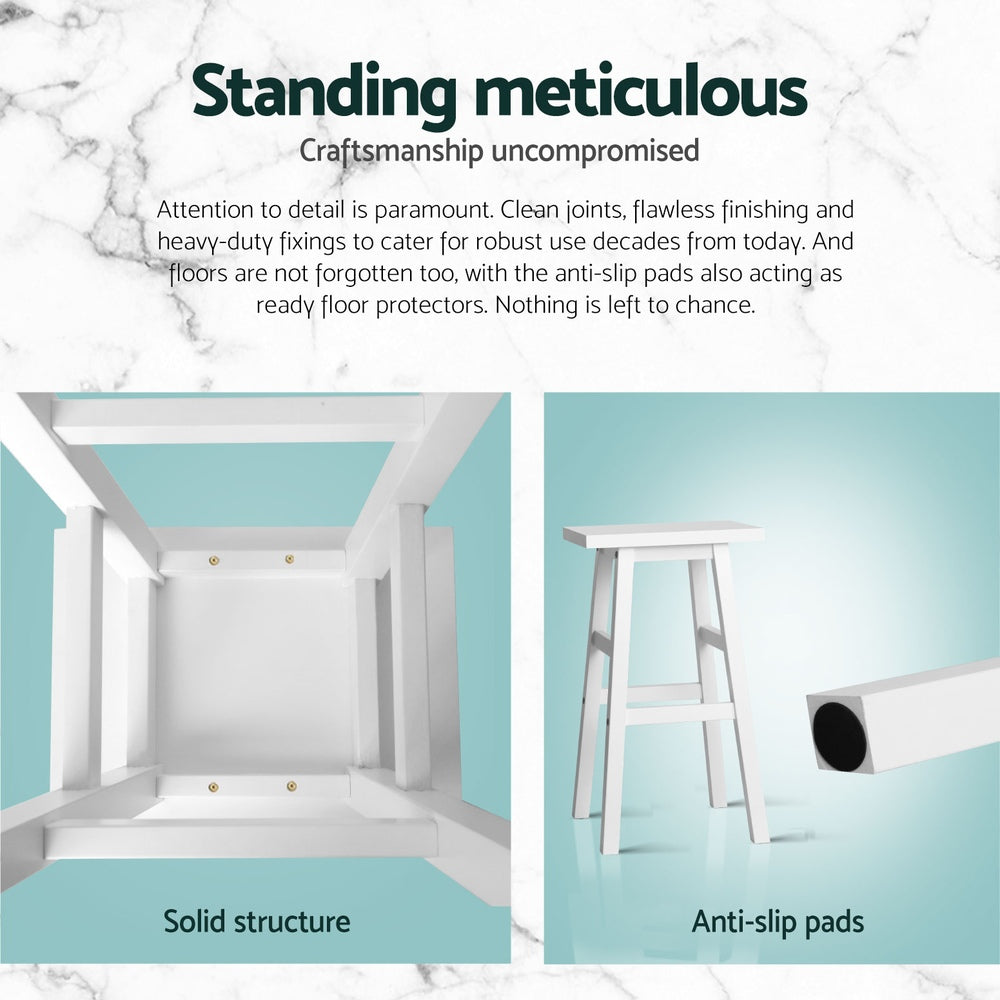 Artiss wooden bar stool footrest and base detail — Allure Home Collections