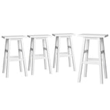 Artiss beech wood bar stool saddle seat and leg detail close-up — Allure Home Collections