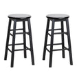 Artiss black beech wood round bar stools set of 2 — Allure Home Collections