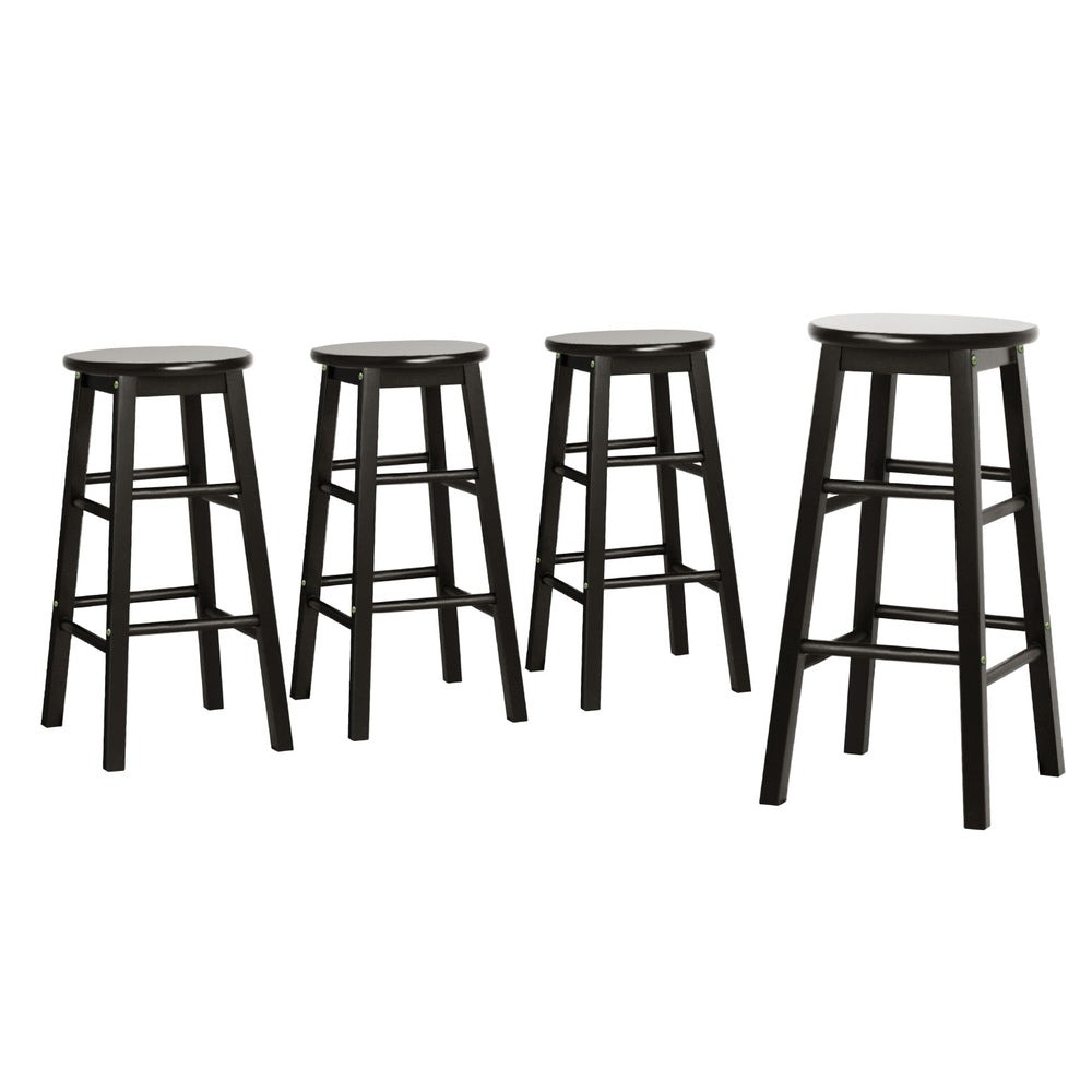 Artiss round wooden bar stools set of 4 for counter height kitchen seating — Allure Home Collections