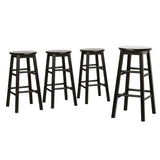 Artiss round wooden bar stools set of 4 for counter height kitchen seating — Allure Home Collections