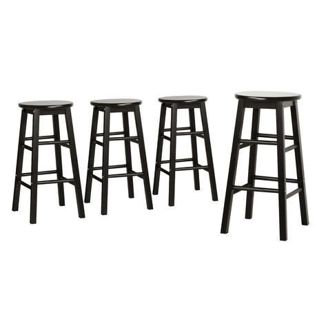 Artiss round wooden bar stools set of 4 for counter height kitchen seating — Allure Home Collections
