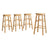 Artiss bar stool round timber seat and leg detail close-up — Allure Home Collections