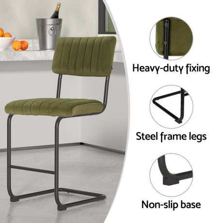 Side profile of Artiss swivel bar stool showing padded seat — Allure Home Collections