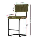 Artiss Orman bar stool green velvet upholstery and seat detail — Allure Home Collections