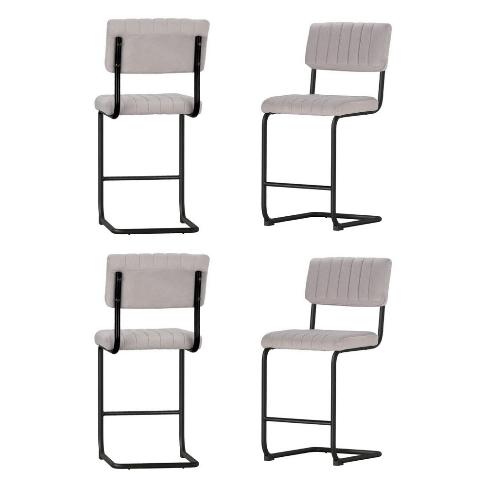 Artiss velvet bar stools in open-plan kitchen and dining — Allure Home Collections