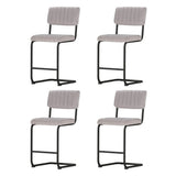 Artiss velvet bar stool seat and tubular frame detail — Allure Home Collections
