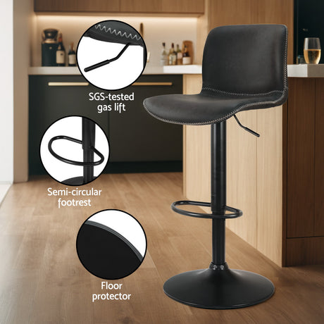 Artiss Adjustable Swivel Bar Stools Set