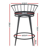 Artiss Vanny Swivel Bar Stool Set