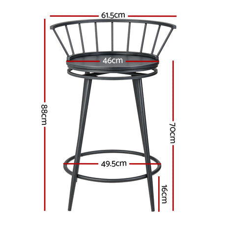 Artiss Vanny Swivel Bar Stool Set
