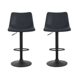 Close up of the korumburra vintage swivel bar stool black seat and frame