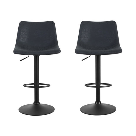 Close up of the korumburra vintage swivel bar stool black seat and frame