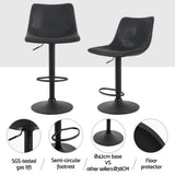 Side profile of Artiss Jovy black bar stool showing gas lift — Allure Home Collections
