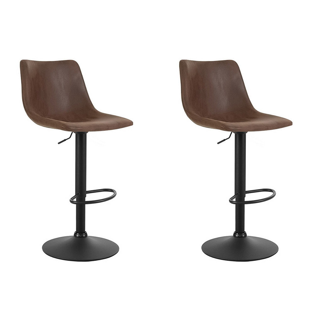 Pair of Artiss vintage swivel bar stools in styled kitchen — Allure Home Collections