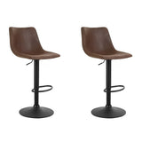 Korumburra Vintage Swivel Bar Stool, Brown 2pcs
