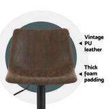 Set of 4 Artiss Jovy brown vintage bar stools at kitchen island — Allure Home Collections