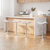 Artiss white leather gas lift bar stools set of 4 with classic design — Allure Home Collections