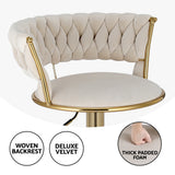 Side profile of Artiss Vivien bar stool showing chrome gas lift base — Allure Home Collections