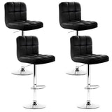 Artiss modern black PU leather gas lift bar stools set of 4 — Allure Home Collections