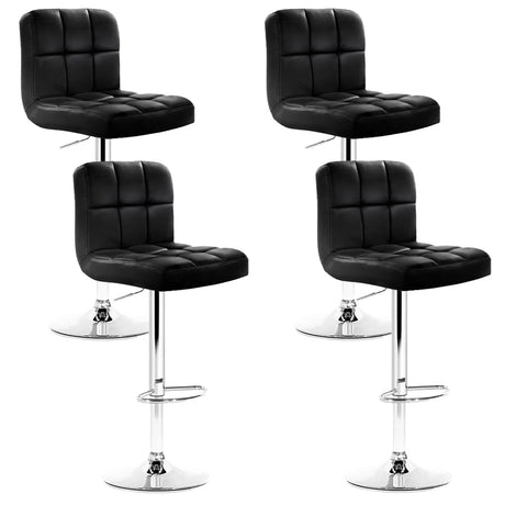 Artiss modern black PU leather gas lift bar stools set of 4 — Allure Home Collections