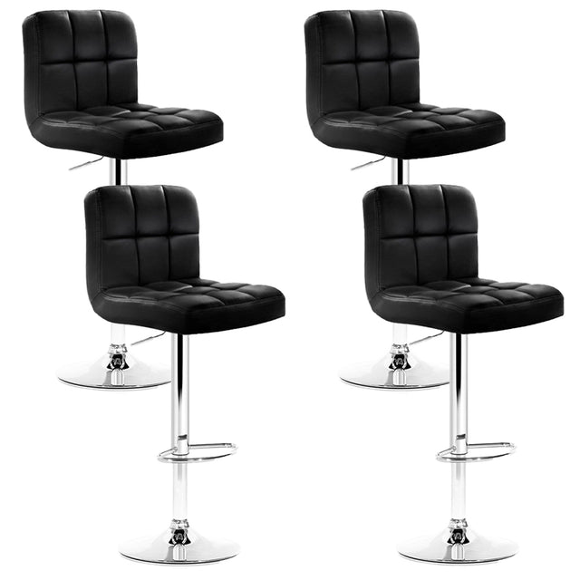 Artiss modern black PU leather gas lift bar stools set of 4 — Allure Home Collections