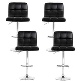 Set of 4 Artiss black gas lift bar stools at kitchen island — Allure Home Collections