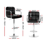 Side profile of Artiss bar stool with armrest and chrome base — Allure Home Collections