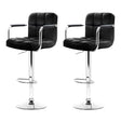 Artiss PU leather gas lift bar stools with armrests pair for modern kitchen — Allure Home Collections