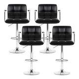 Artiss bar stool armrest and PU leather upholstery detail — Allure Home Collections