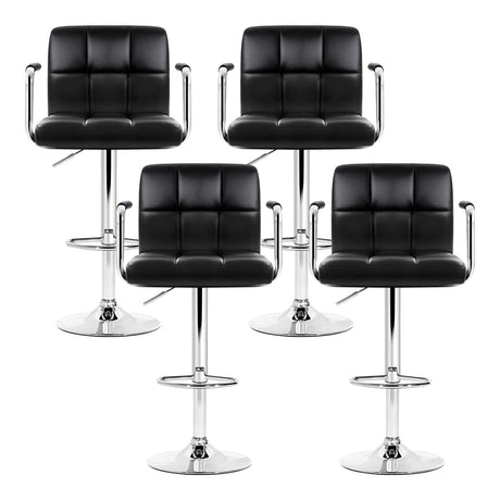 Artiss bar stool armrest and PU leather upholstery detail — Allure Home Collections