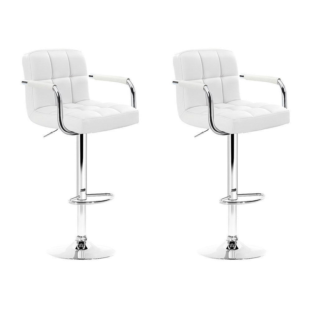 Artiss bar stool armrest and leather upholstery detail close-up — Allure Home Collections