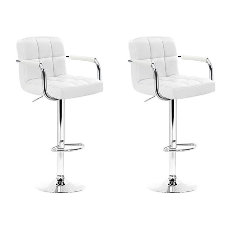 Artiss bar stool armrest and leather upholstery detail close-up — Allure Home Collections