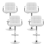 Four Artiss armrest gas lift bar stools at kitchen counter — Allure Home Collections
