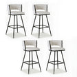 San remo woven velvet bar stool ivory in a modern kitchen
