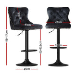 Artiss Velvet Adjustable Bar Stool