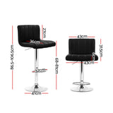 Artiss Como black leather bar stool padded seat close-up — Allure Home Collections
