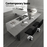 Side profile of Artiss Como bar stool showing chrome gas lift base — Allure Home Collections