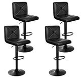 Wonthaggi black gas lift swivel bar stool with round base in a modern kitchen