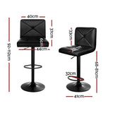 Wonthaggi black gas lift swivel bar stool with round base in a modern kitchen